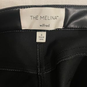 Melina aritzia leather pants